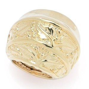Authentic Graziella 23K Gold Plated Openwork Detailed Dome Ring