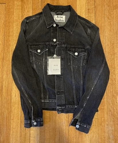 Acne Studios WHO Vintage Black Denim Jacket Trucker Size L | US40 IT50 MSRP $420 video thumbnail