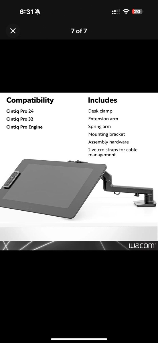 Wacom ACK62803K Flex Arm Desk Mount for sale online | eBay Wacom ACK62803K Flex Arm Desk Mount for sale online | eBay