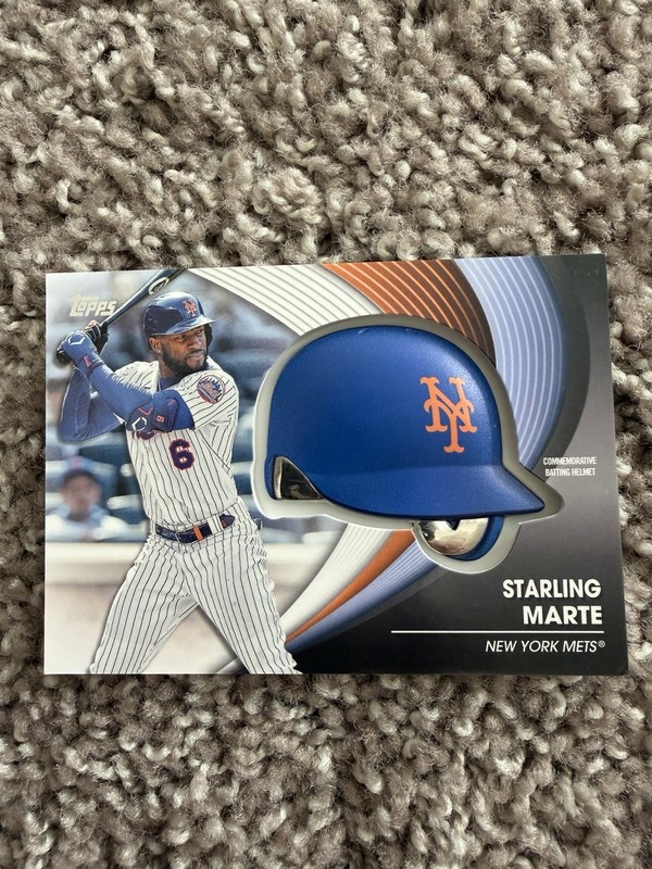2022 Topps Update Commemorative Batting Helmet Manufactured Starling Marte