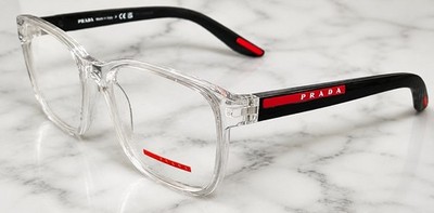 PRADA LINEA ROSSA PS 06PV 2AZ1O1 Crystal Men's 55 mm Eyeglasses
