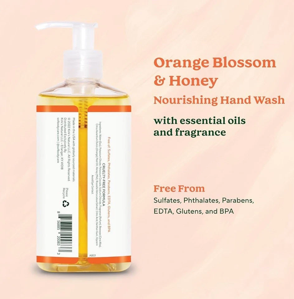 South of France Liquid Hand Soap Orange Blossom Honey 8 fl oz (236 ml) – 3 Pack - Image 3 of 3