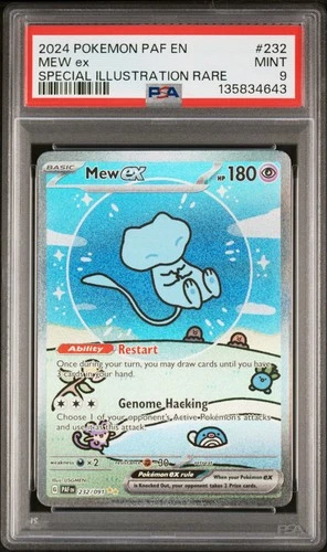 2024 POKEMON PAF EN-PALDEAN FATES SPECIAL ILLUSTRATION RARE #232 MEW EX PSA 9