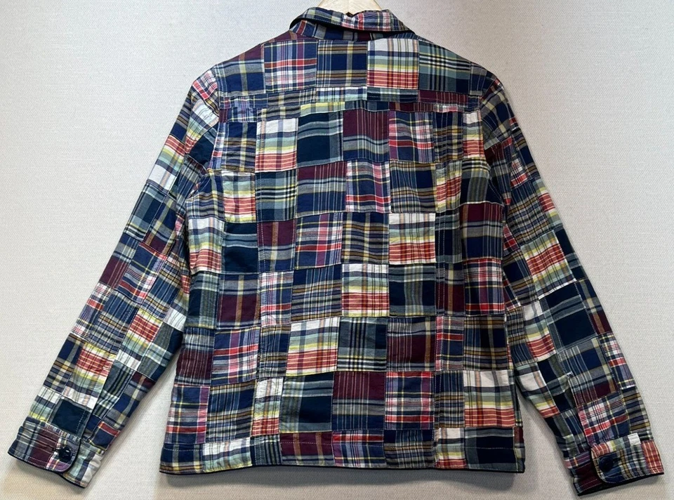 Chaqueta Blazer Christopher & Banks Para Mujer Botón Frontal Talla M Multi Madras Cuadros Foto 2 de 4