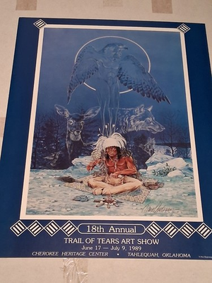 #ad #ad RARE Troy Anderson 1989 Signed Trail Of Tears Art Show 18x24 A NEW BEGINNING‼️ $164.99