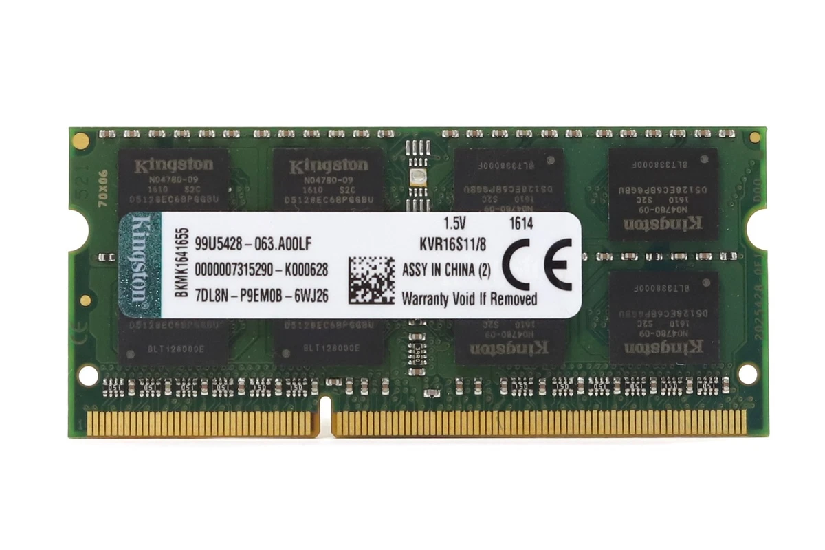 25+ Kingston PC3-12800 (DDR3-1600) 8 GB Computer RAM 204 Pins for
