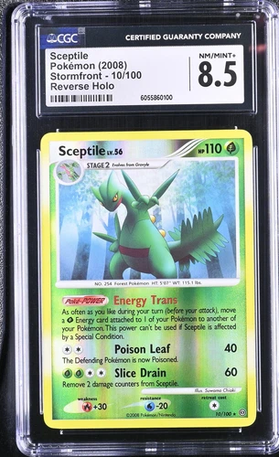 CGC 8.5 Sceptile 2008 Stormfront 10/100 Reverse Holo Pokemon Card