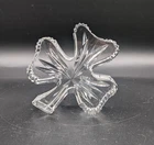 Vintage Waterford Crystal 3 Leaf Clover Shamrock 4 Inch Paperweight Irish Decor