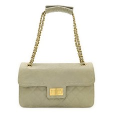 Chanel 2.55 Matelasse Chain Shoulder Bag Women Grey One Size