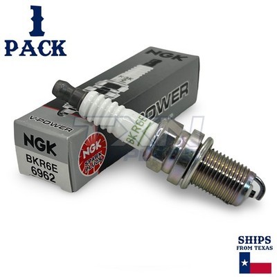 NGK 6962 V-Power BKR6E Spark Plug - 1 Pack