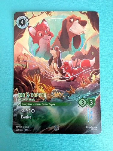 Tod & Copper (Enchanted) - Lorcana – Attack Of The Vines 236/207