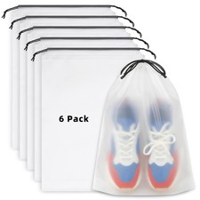 6 PCS Clear Shoe Bags for Travel, 11.8" x 15.7" Travel 6pcs