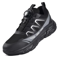 Men Safety Boots Work Shoes Rotating Buckle Breathable Steel Toe Sneakers