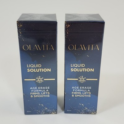Olavita Liquid Solution Age Erase Formula Anti-Aging 1.01oz 30ml 2 Pack Exp 9/28