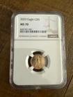 2023 $5 American Gold Eagle 1/10 oz Gold NGC MS70 Brown Label