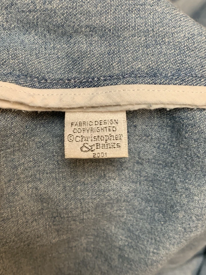 Mono de vestir Christopher and Banks vintage 2001 para mujer M Jean con calcomanía de gatos Foto 4 de 4