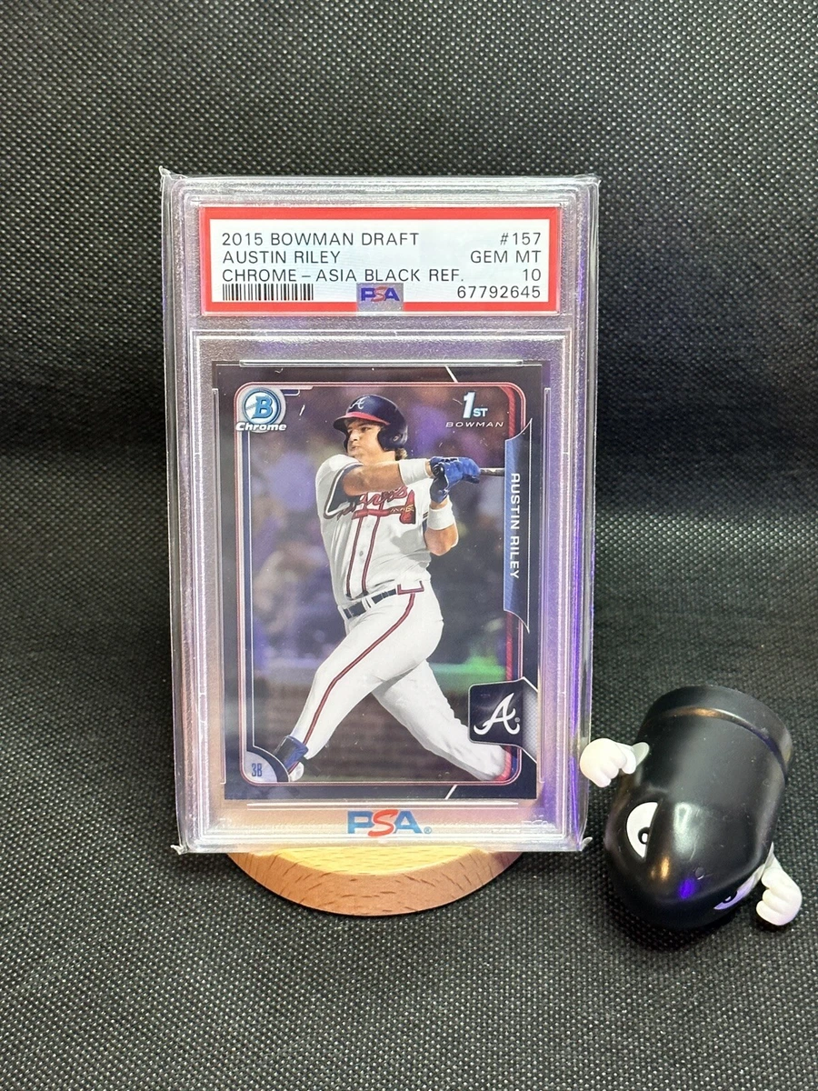 2015 1st Bowman Draft Chrome Austin Riley Black Asia Refractor Pre
