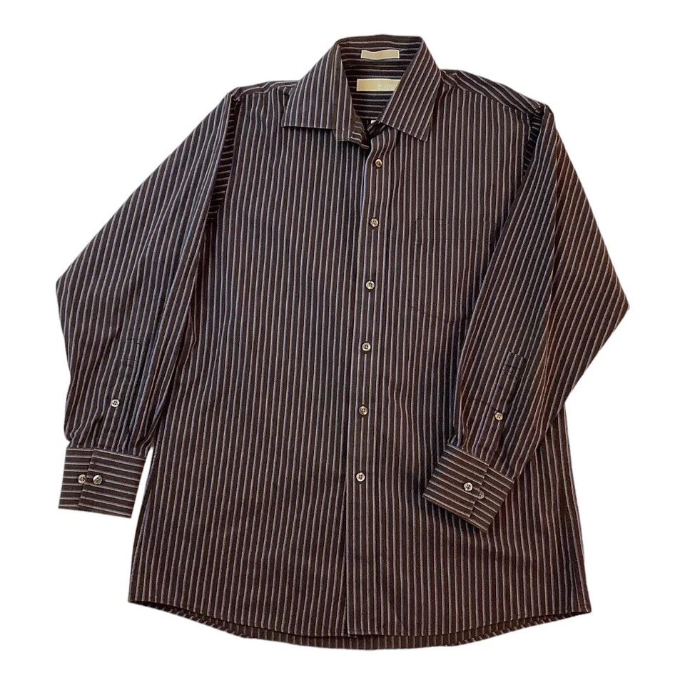 Michael Kors Mens Slim Fit Stretch Stripe Shirt Blue Size Medium Walmartcom #6 Michael Kors Mens Slim Fit Stretch Stripe Shirt Blue Size Medium Walmartcom
