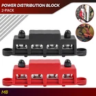 2 x Positive Negative Bus Bar Battery Power Distribution Block 4 x M8 Terminal.