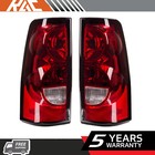 Pair Red Tail Lights Brake Lamps For 2003-2006 Chevy Silverado 1500 2500 3500 HD