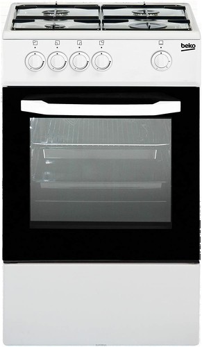 Cucina Forno Gas Beko CSG42000DW 50 x 50 cm Bianco con Fornello 4 Fuochi a  Gas | eBay