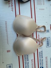 SOMA Underwired Vanishing Full Coverage Front Close Bra Nude Sz 34DDD Nice