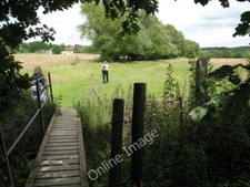 Photo 6x4 Wooden footbridge Birchden The bridge, with a metal handrail, c c2011