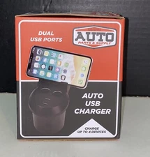 Saddlebred Auto USB Charger 2 12V and 2 USB Ports