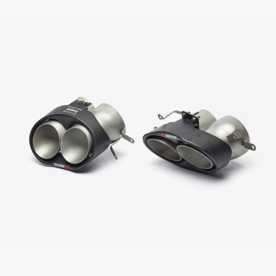 1Pair(L+R) Akrapovic Real Carbon Fiber Exhaust Pipe For Audi RS6 RS7