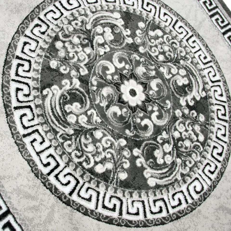 Tapis Oriental avec bordure & fil scintillant | OEKO-TEX | crème gris - Photo 4/4