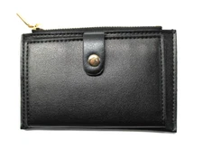 NEW-  Katie Q NY-  Vegan Leather Credit Card Mini Wallet - Color:Black