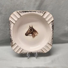 EXCELLO FOUR STAR 1950'S HORSE HEAD CIGAR ASHTRAY