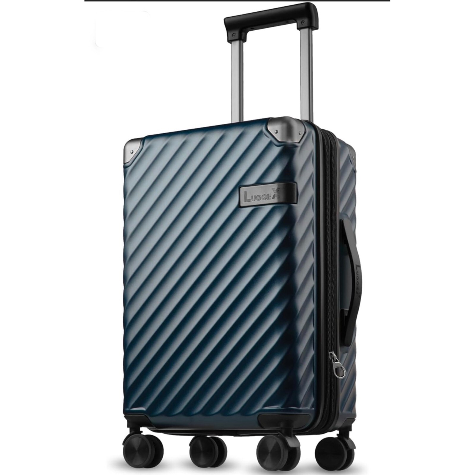 LUGGEX Carry On Luggage 22x14x9 Airline Approved (Navy, 20 Inch)-image
