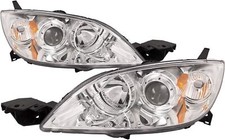 Chrome 2004-2009 For Mazda 3 Hatchback Headlights Halogen Projector Headlamps