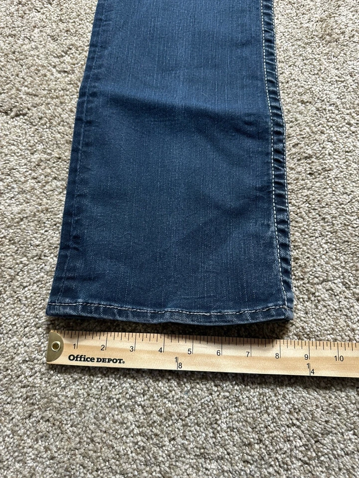 Pantalones de mezclilla Big Star Miki para mujer 27R (31x31,5) azul lavado oscuro corte bota tiro bajo Foto 4 de 4