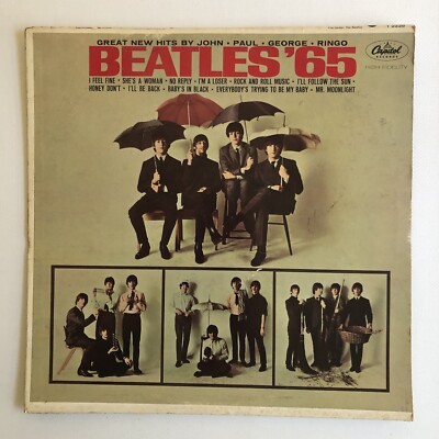 VINTAGE THE BEATLES 65 VINYL RECORD ALBUM 12” Capital VINTAGE THE BEATLES 65 VINYL RECORD ALBUM 12” Capital