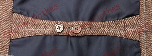 Cuello de solapa a cuadros espiga tweed marrón para hombre mezcla de lana - ajuste a medida - Imagen 5 de 30