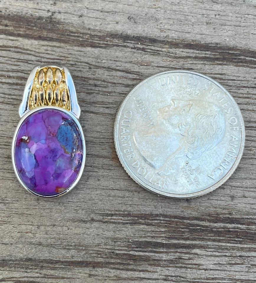 NK Thailand Purple Charoite Sterling Silver Pendant - Image 3 of 3