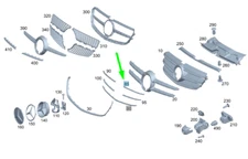 MB VITO W447 Front Left Grille Trim A44788808007F24