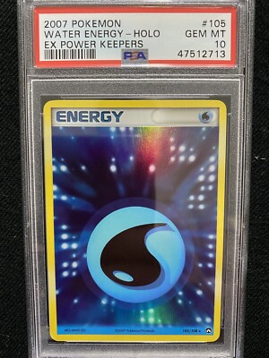 2007 Pokemon EX Power Keepers Water Energy Holo 105/108 PSA 10 Gem