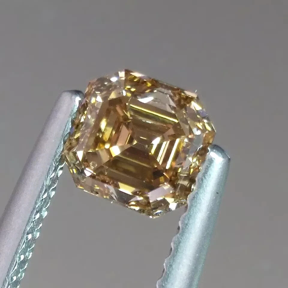AG Loose Lab-Grown CVD Diamond 5 Ct Asscher Cut Champagne Certified Diamond - Image 3 of 4