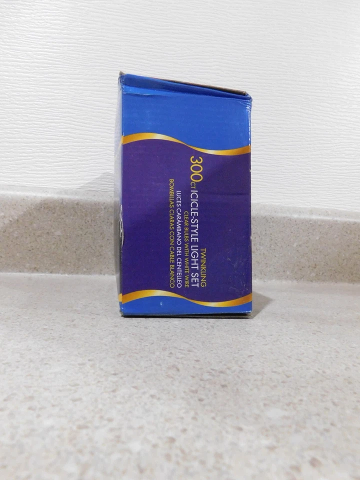 Twinkling 300 Count Icicle Style Light Set 17.7' Length Indoor Outdoor - Image 3 of 3