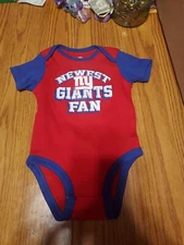 NFL New York Giants Infant Boys' 3pk Bodysuit 3-6M