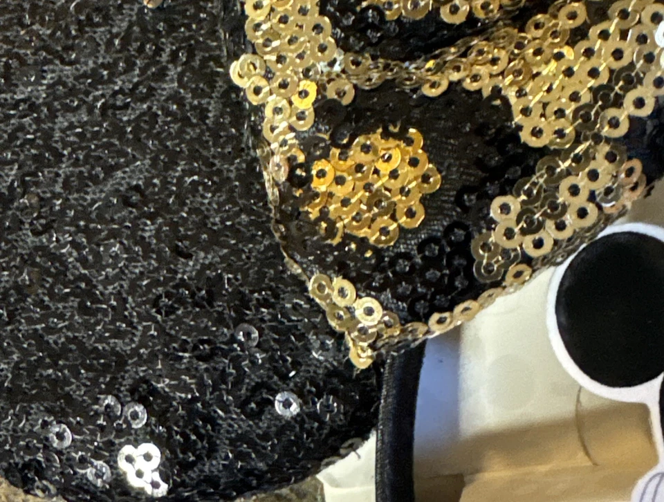 New DISNEY Mickey Minnie Mouse HEADBAND EARS New Costume Cheetah Sequin - Image 2 of 2