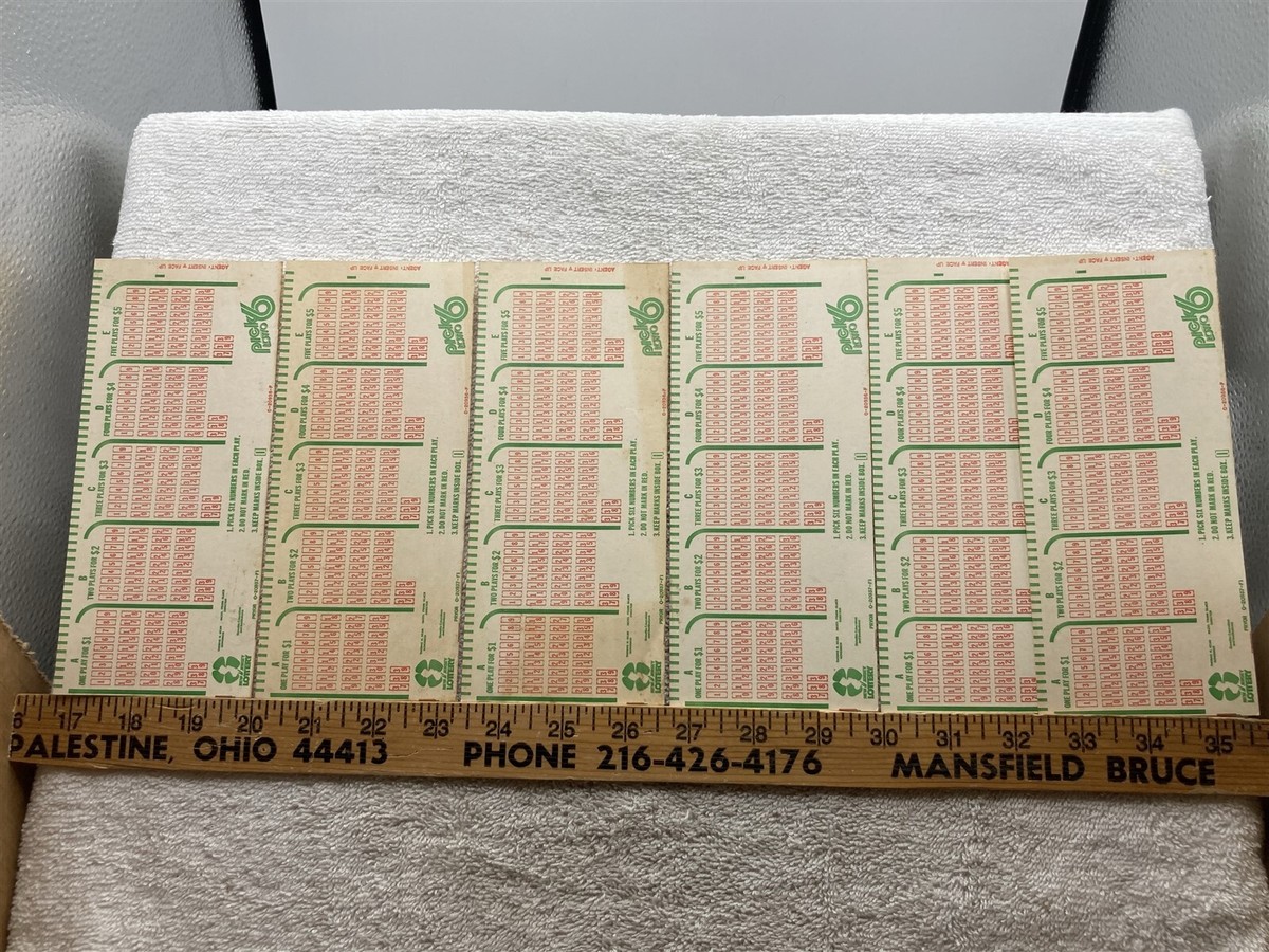 1980s New Jersey Lottery Pick Lotto Scan Cards Vtg