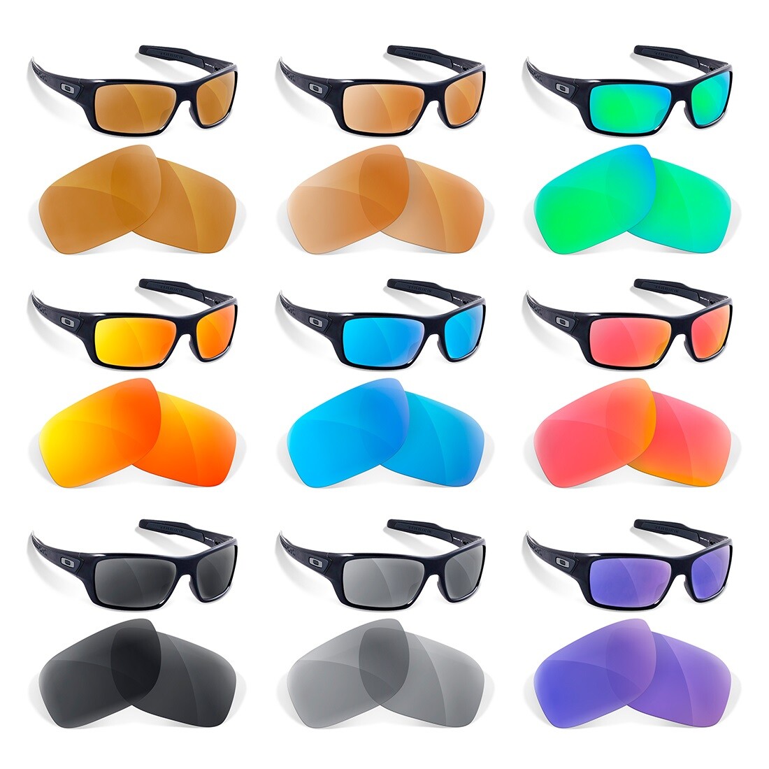 SURE Lentes de Recambio Polarizadas para Oakley Turbine Rotor ( Nueve Colores )