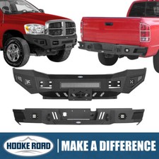 Hooke Road Front Rear Bumper W Skid Plate For 2006-2009 Dodge Ram 2500 3500 Hooke Road Front Rear Bumper W Skid Plate For 2006-2009 Dodge Ram 2500 3500