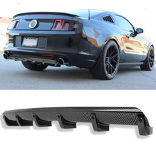 For 2013-14 Ford Mustang Gt V6 Rear Bumper Diffuser Splitter Spoiler Lip Carbon
