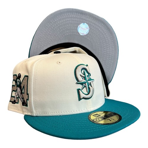 New Era Seattle Mariners 59FIFTY Fitted Hat Ken Griffey Jr. #24 Side Patch 7 1/2 - Picture 8 of 8