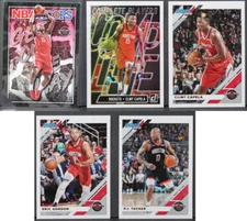 5 Cards Lot 2019-20 Houston Rockets Clint Capela Inserts Eric Gordon PJ Tucker